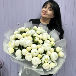 51 белого пиона